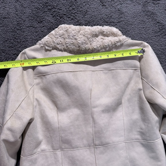 Dennis by Dennis Basso Size Small Ultra Soft Faux Fur Ivory Coat Jacket Button - Picture 13 of 16